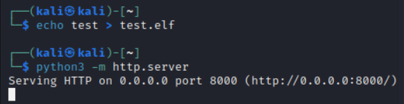 Test elf file creation