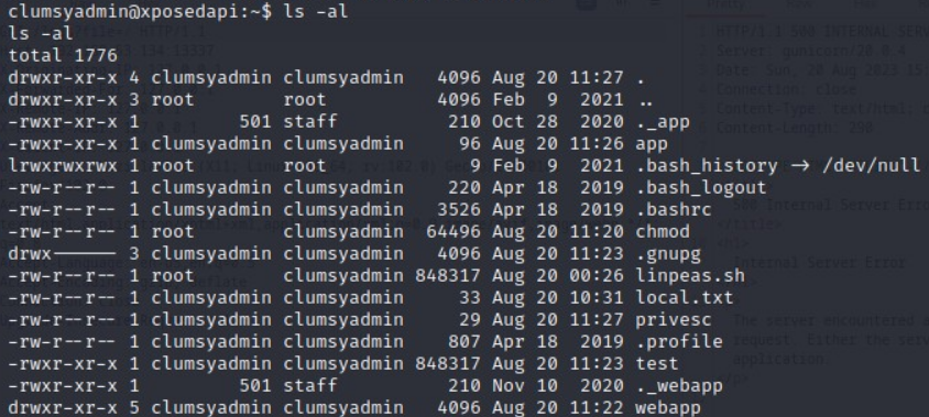 clumsyadmin home folder